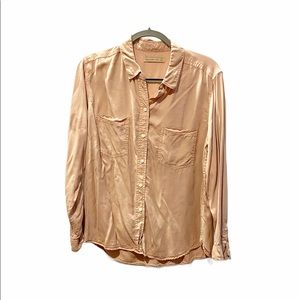 A&F | Pink soft flannel boyfriend shirt | XL